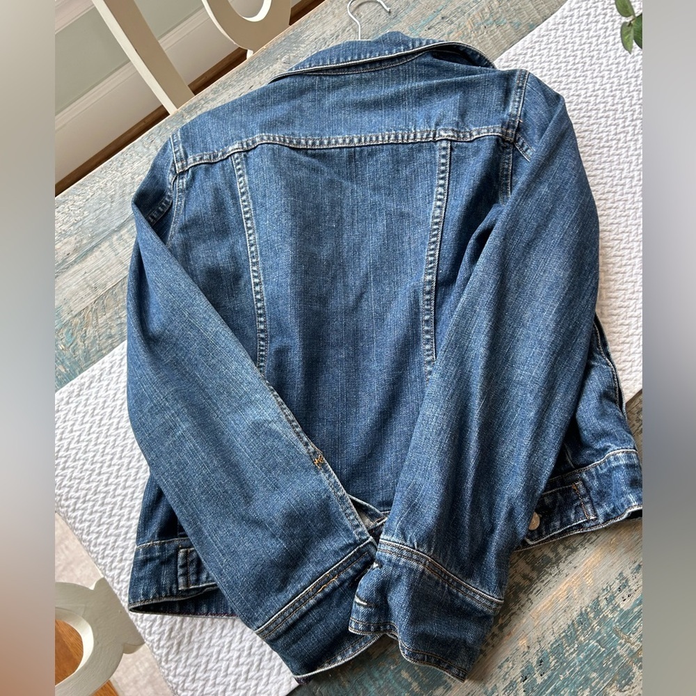 J Crew Dark Denim Jean Jacket Small Excellent Condition Smoke Free Home - Picture 6 of 6